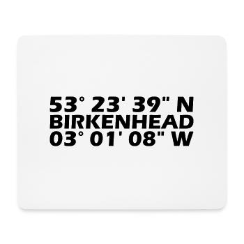 Birkenhead coordinates - Mouse Pad (horizontal) - white - Front