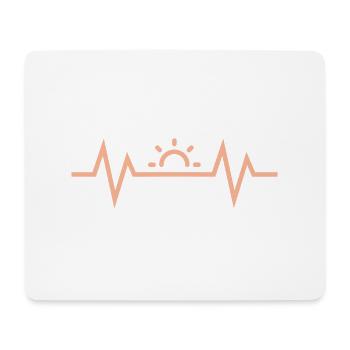 Herzschlag Sonne - Mousepad (Querformat) - Weiß - Vorne