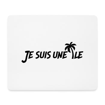 jesuisuneile - Tapis de souris (format paysage) - blanc - Devant