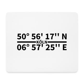 Coordonnées de Cologne - Tapis de souris (format paysage) - blanc - Devant