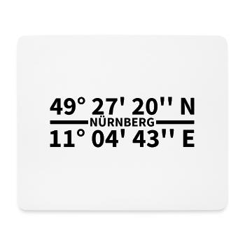 Nuremberg coordinates - Mouse Pad (horizontal) - white - Front