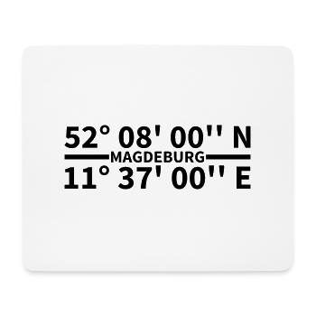 Magdeburg coordinates - Mouse Pad (horizontal) - white - Front