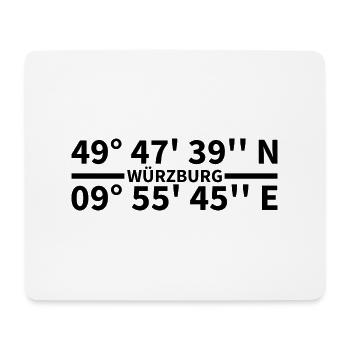 Coordonnées de Würzburg - Tapis de souris (format paysage) - blanc - Devant