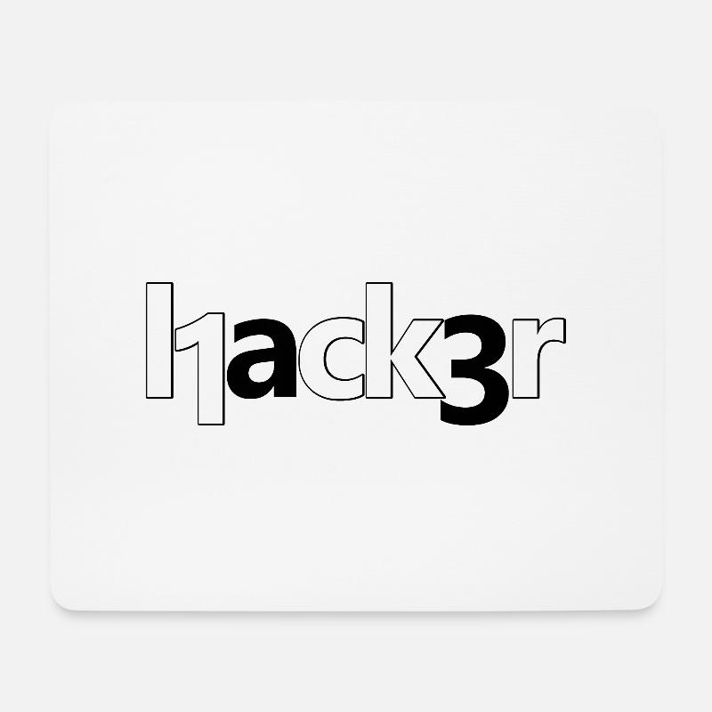 Hacker - Mousepad (Querformat) - Weiß