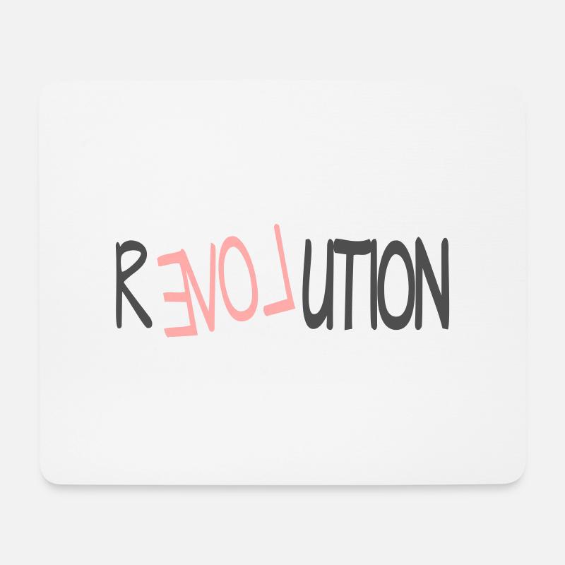 Revolution - Mousepad (Querformat) - Weiß