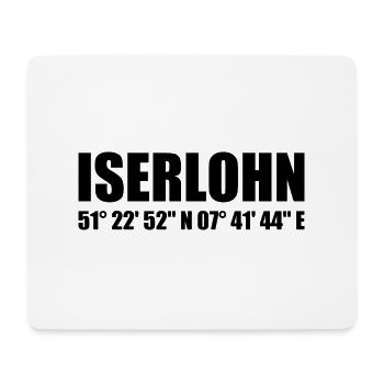 Iserlohn Koordinaten - Mousepad (Querformat) - Weiß - Vorne