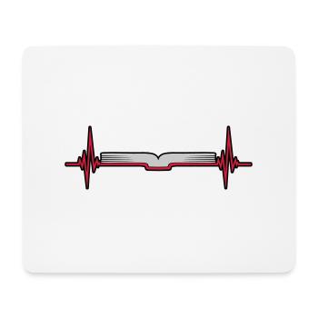 Pulsschlag Frequenz Seiten Buch - Mousepad (Querformat) - Weiß - Vorne