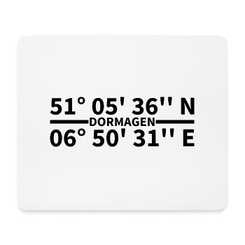 Dormagen Koordinaten - Mousepad (Querformat) - Weiß - Vorne