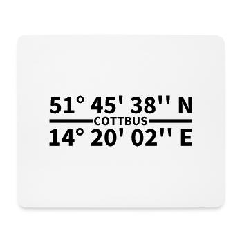 Cottbus Koordinaten - Mousepad (Querformat) - Weiß - Vorne