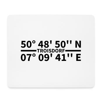 Troisdorf Koordinaten - Mousepad (Querformat) - Weiß - Vorne