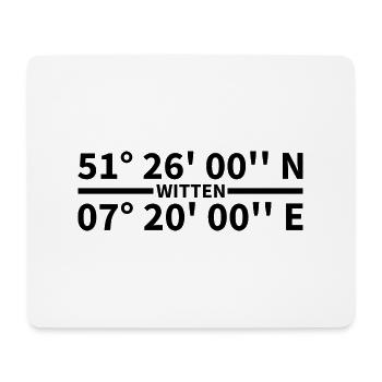 Witten Koordinaten - Mousepad (Querformat) - Weiß - Vorne