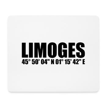 Coordonnées de Limoges - Tapis de souris (format paysage) - blanc - Devant