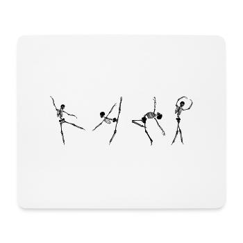 Dancing Skeleton - Mouse Pad (horizontal) - white - Front