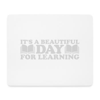 belle journée pour apprendre - Tapis de souris (format paysage) - blanc - Devant