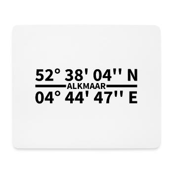 Alkmaar Koordinaten - Mousepad (Querformat) - Weiß - Vorne
