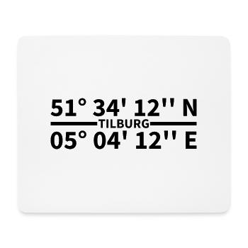 Tilburg coordinates - Mouse Pad (horizontal) - white - Front