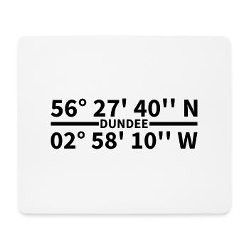 Dundee Koordinaten - Mousepad (Querformat) - Weiß - Vorne