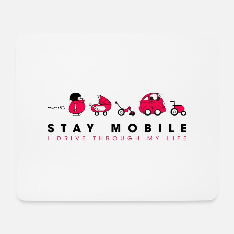 Stay Mobile - Mouse Pad (horizontal) - white