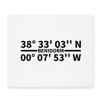 Benidorm Koordinaten - Mousepad (Querformat) - Weiß - Vorne