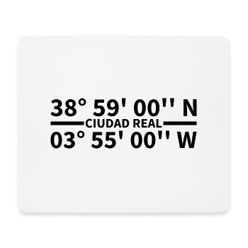 Ciudad Real Koordinaten - Mousepad (Querformat) - Weiß - Vorne