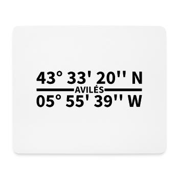 Avilés Koordinaten - Mousepad (Querformat) - Weiß - Vorne