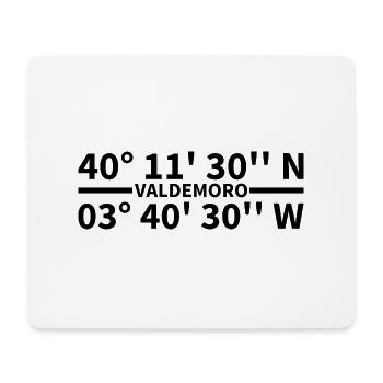 Valdemoro Koordinaten - Mousepad (Querformat) - Weiß - Vorne