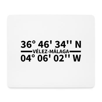 Coordonnées de Vélez-Málaga - Tapis de souris (format paysage) - blanc - Devant