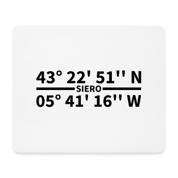 Siero Koordinaten - Mousepad (Querformat) - Weiß - Vorne