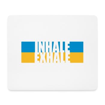 Inspirez expirez Yoga citation - Tapis de souris (format paysage) - blanc - Devant
