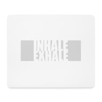 Inspirez expirez Yoga citation - Tapis de souris (format paysage) - blanc - Devant