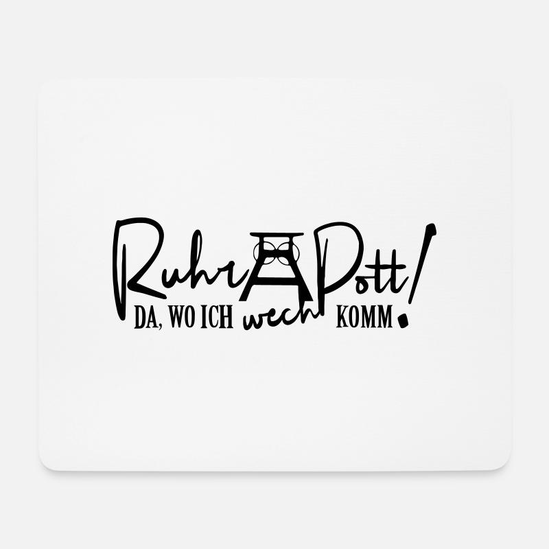 Ruhrpott da wo ich wech komm - Mousepad (Querformat) - Weiß