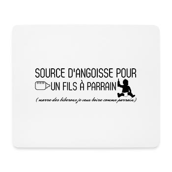 Marre des biberons boire comme parrain - Tapis de souris (format paysage) - blanc - Devant