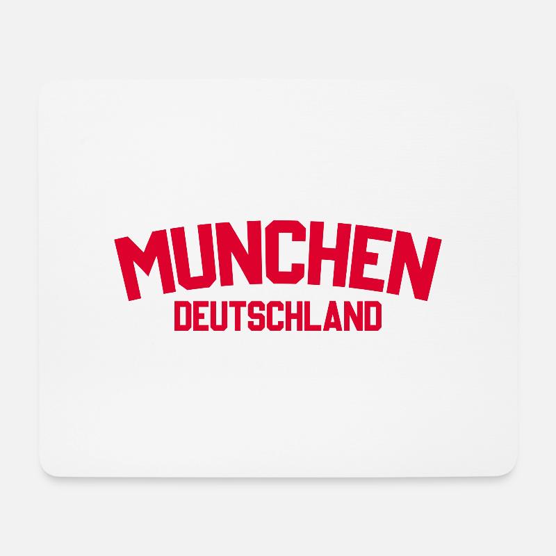 München Deutschland - Mousepad (Querformat) - Weiß