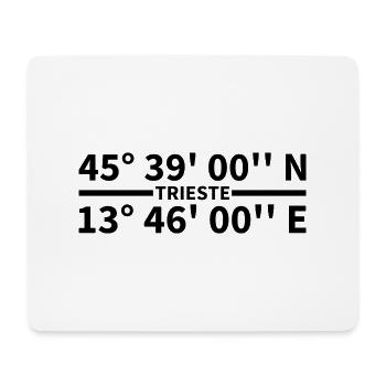 Trieste Koordinaten - Mousepad (Querformat) - Weiß - Vorne