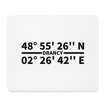 Drancy coordinates - Mouse Pad (horizontal) - white - Front