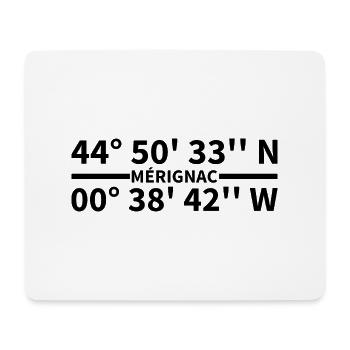 Mérignac coordinates - Mouse Pad (horizontal) - white - Front