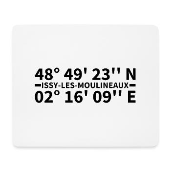 Issy-les-Moulineaux coordinates - Mouse Pad (horizontal) - white - Front