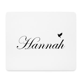 Hannah schöner Name Black - Mousepad (Querformat) - Weiß - Vorne