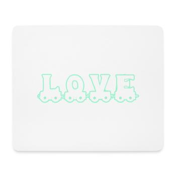 Chemin de fer Love Train - Tapis de souris (format paysage) - blanc - Devant