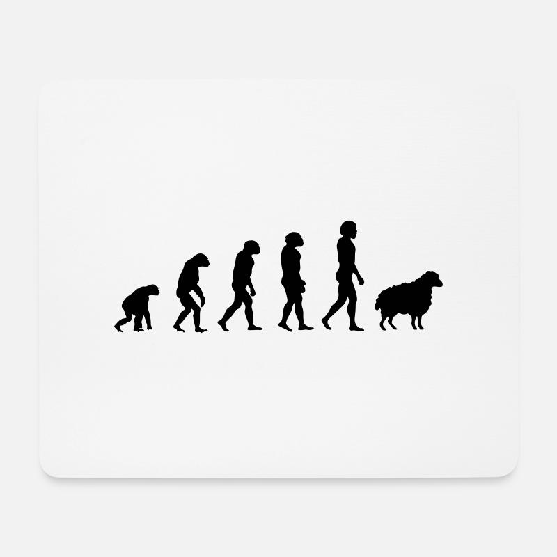 Darwin-Schafe - Mousepad (Querformat) - Weiß