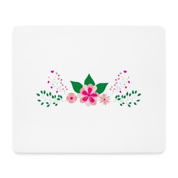 Flower Blume Pflanze - Mousepad (Querformat) - Weiß - Vorne
