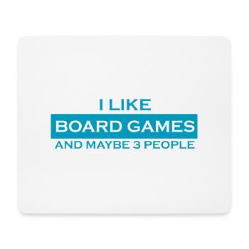 boardgame chess backgammon game night - Mousepad (Querformat) - Weiß - Vorne