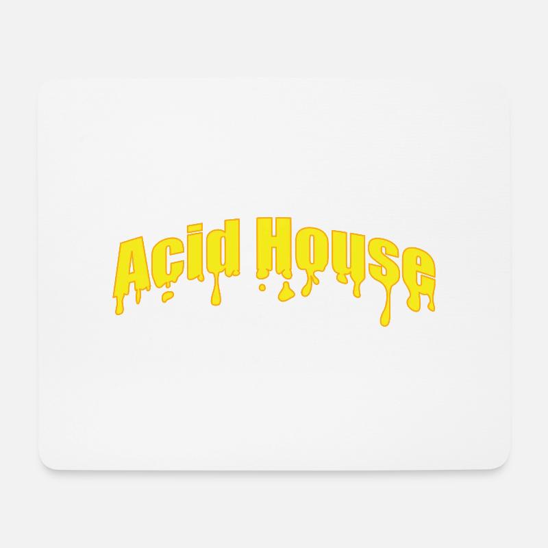 Acid House Music - Mousepad (Querformat) - Weiß