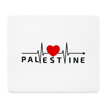Ein Herz für Palästina - Mousepad (Querformat) - Weiß - Vorne
