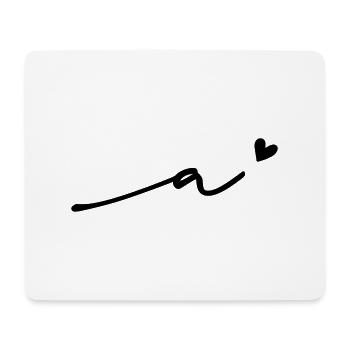Buchstabe a Schreibschrift - Mousepad (Querformat) - Weiß - Vorne