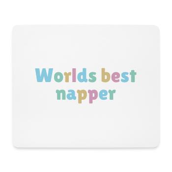 Funny sarcastic nap slogan, gift for tired parents - Mouse Pad (horizontal) - white - Front