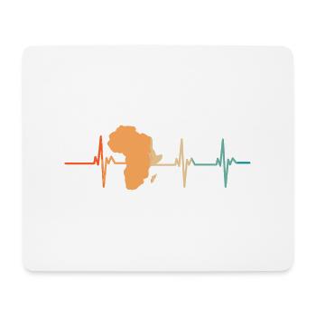 Herzschlag Afrika - Mousepad (Querformat) - Weiß - Vorne