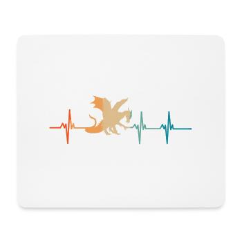 Dragon Heartbeat - Mouse Pad (horizontal) - white - Front