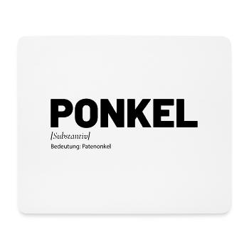 Ponkel Patenonkel Onkel - Mousepad (Querformat) - Weiß - Vorne