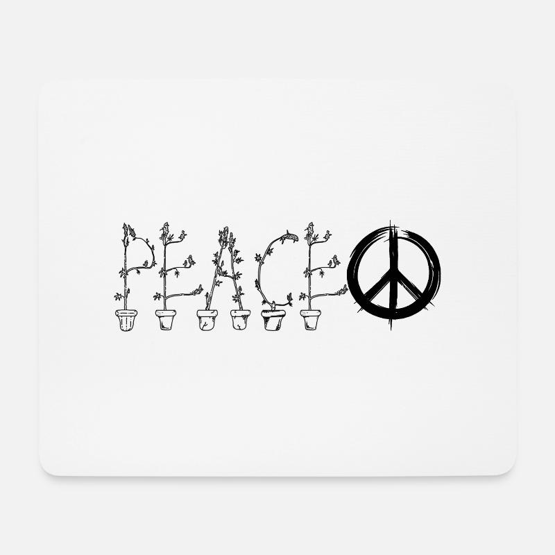 PEACE - Mousepad (Querformat) - Weiß